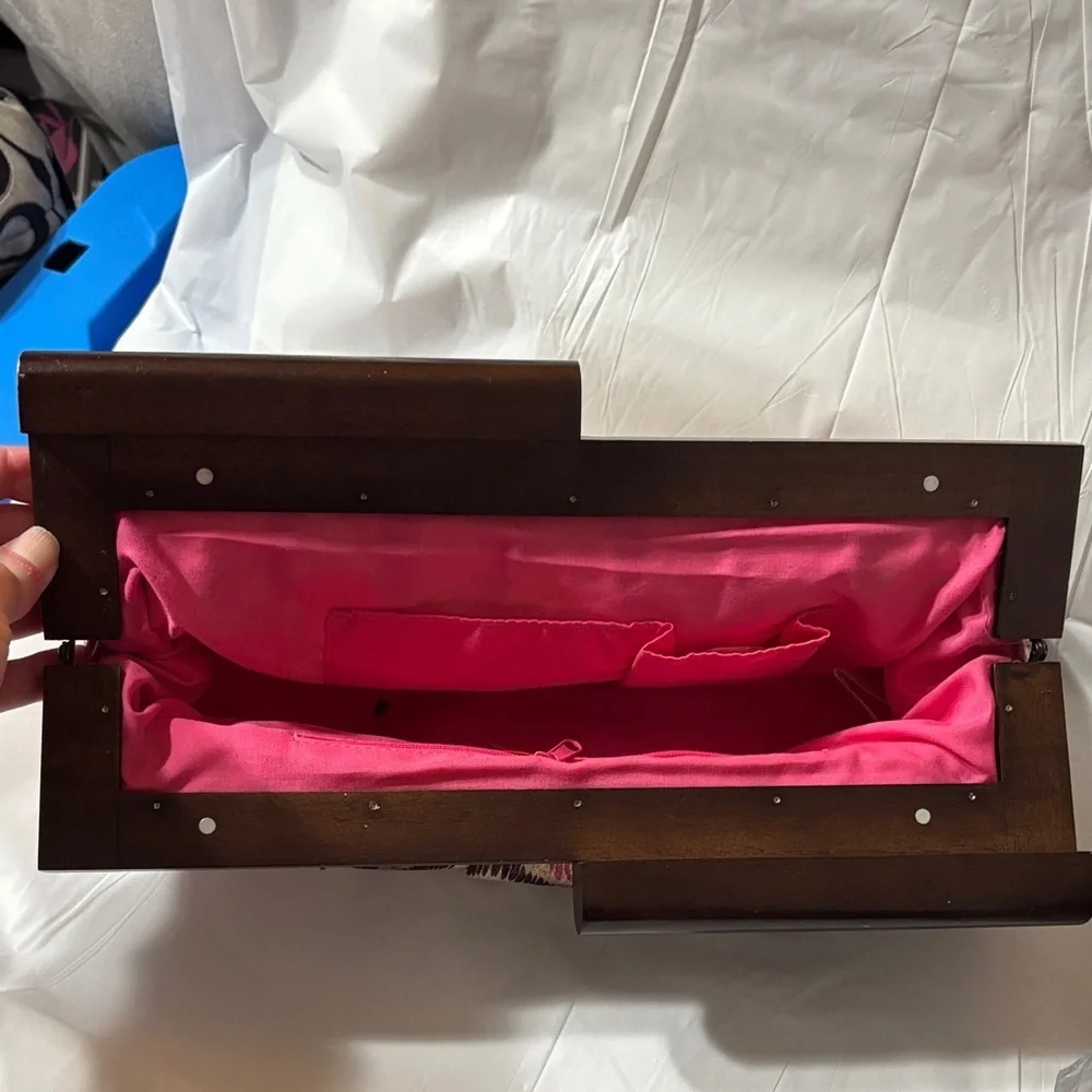Aldo Pink and Brown Clutch